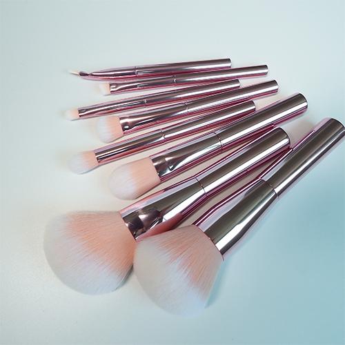Soft Hair Luxury Makeup Brush Set High Gloss Pink Aluminum Handle(图1) Soft Hair Luxury Makeup Brush Set High Gloss Pink Aluminum Handle(图1)