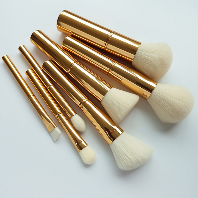 Premium Oval Makeup Brush Set Shiny Gold Cruelty Free(图1) Premium Oval Makeup Brush Set Shiny Gold Cruelty Free(图1)