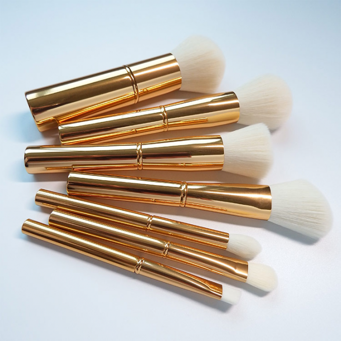 Premium Oval Makeup Brush Set Shiny Gold Cruelty Free(图2) Premium Oval Makeup Brush Set Shiny Gold Cruelty Free(图2)