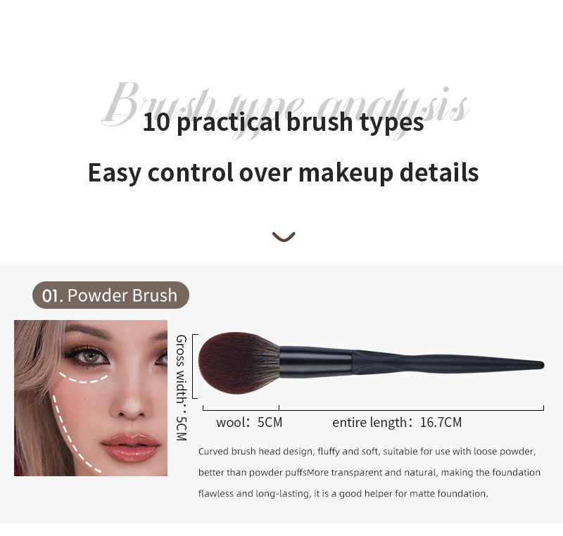 Black luxury makeup brush set factory manufactory logo customized Black luxury makeup brush set factory manufactory logo customized
