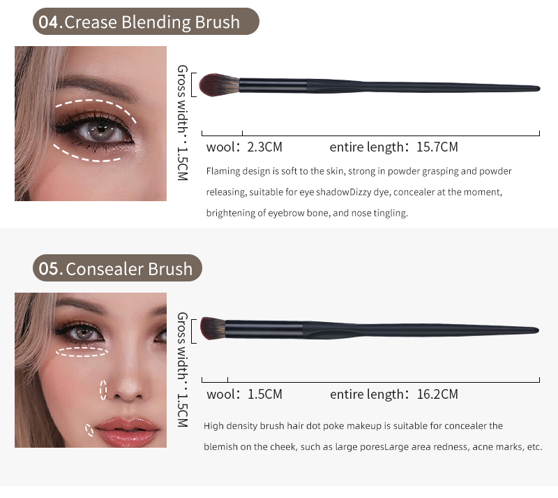 Black luxury makeup brush set factory manufactory logo customized Black luxury makeup brush set factory manufactory logo customized