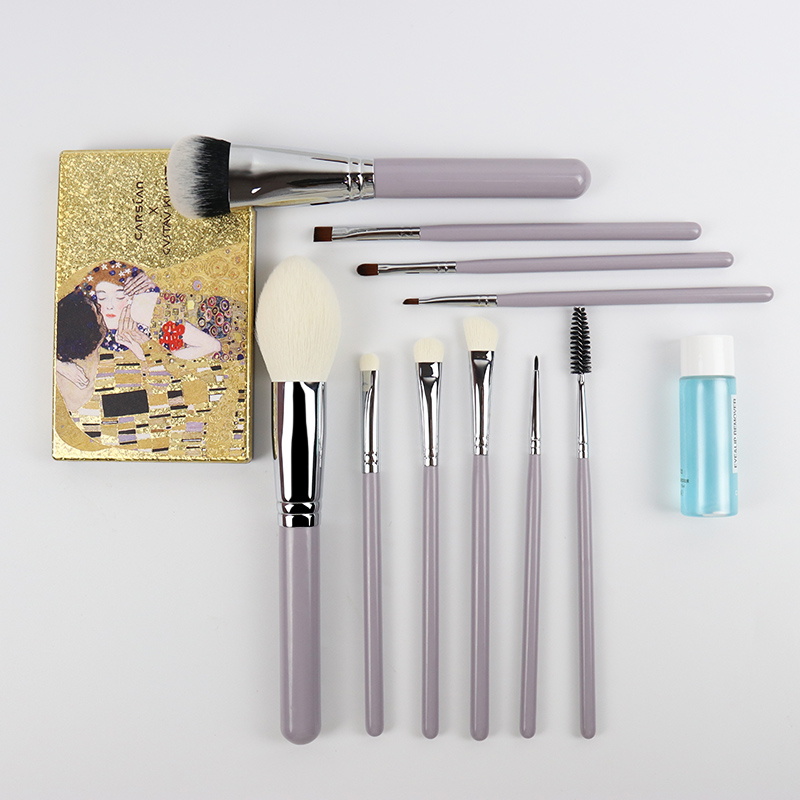 Luxury Cosmetic Brush Set High Performing professional makeup brush set copper ferrule natural hair