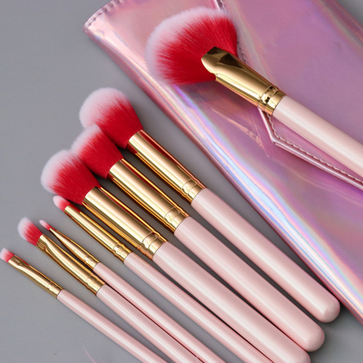 Pink Travel Makeup Brush Set Pink Travel Makeup Brush Set
