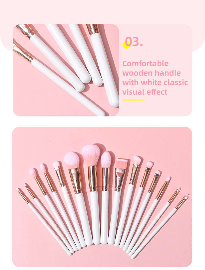 15pcs High quality wood handle makeup brush set factory supply(图6) 化妆刷_07.jpg